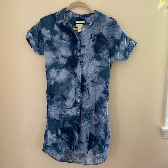 Cynthia Rowley Linen Tie Dye Dress - Picture 2 of 5